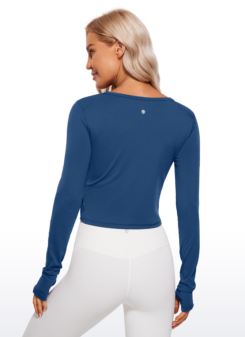 CozyFlex Cropped Thumbhole Pullover