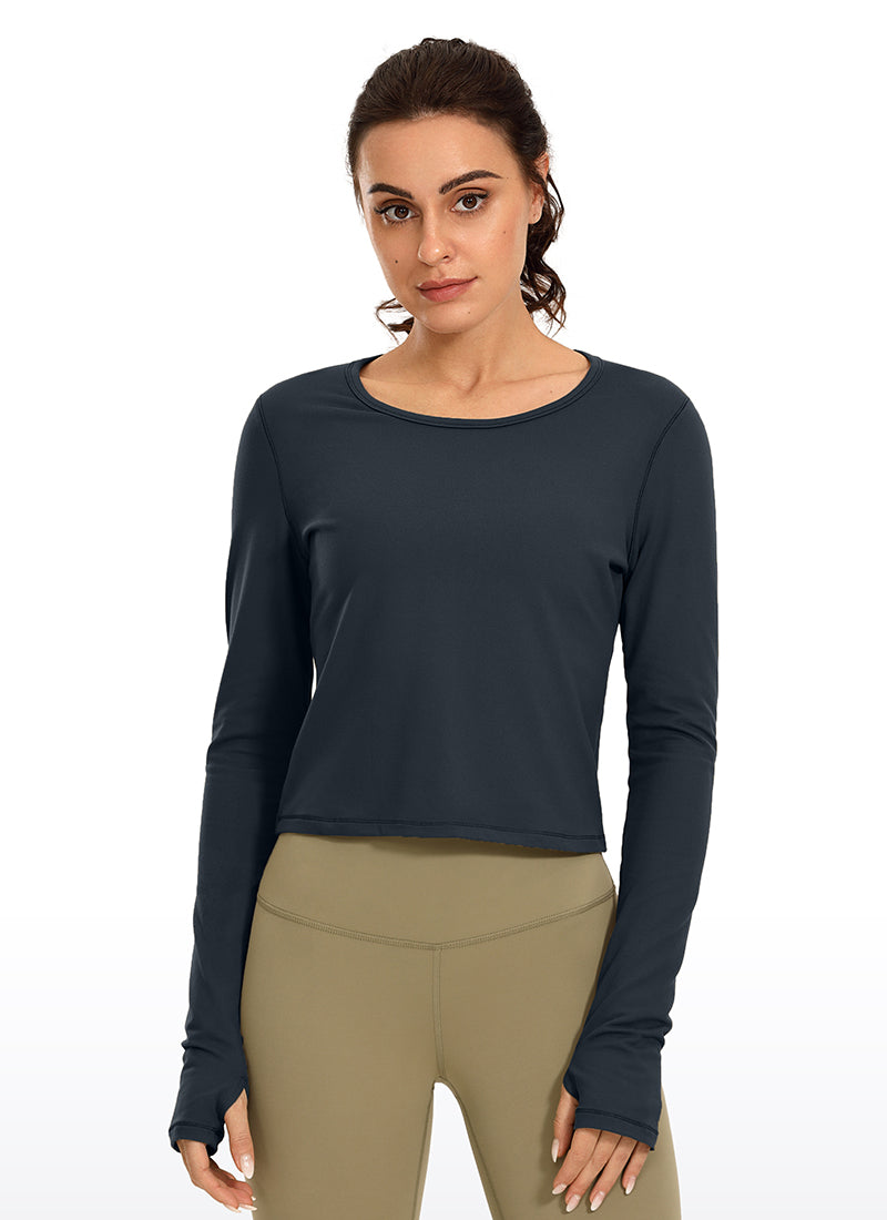 CozyFlex Cropped Thumbhole Pullover