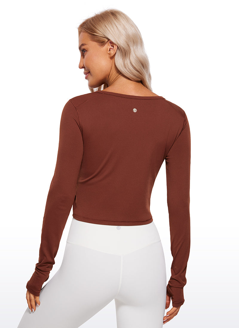 CozyFlex Cropped Thumbhole Pullover