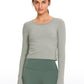 CozyFlex Cropped Thumbhole Top