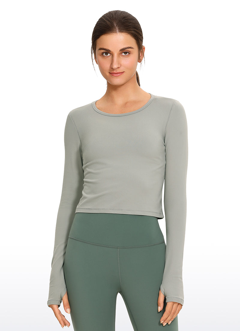 CozyFlex Cropped Thumbhole Top