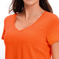 Pima Cotton Short Sleeve Cropped  V-neckline