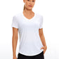 Pima Cotton Yoga Short Sleeves V-Neck