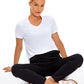 Pima Cotton Yoga Short Sleeves V-Neck