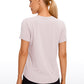 Pima Cotton Yoga Short Sleeves V-Neck