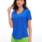 Pima Cotton Yoga Short Sleeves V-Neck