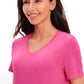 Pima Cotton Yoga Short Sleeves V-Neck