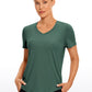 Pima Cotton Yoga Short Sleeves V-Neck