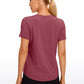 Pima Cotton Yoga Short Sleeves V-Neck