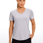 Pima Cotton Yoga Short Sleeves V-Neck