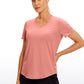 Pima Cotton Yoga Short Sleeves V-Neck