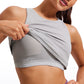 Butterluxe Hip Length Built-in Bra Tanks High Neck