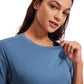 Pima Cotton Short Sleeves Cropped Crew Neck