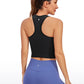 Ribbed High-Neck Racerback Crop Top