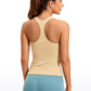 Butterluxe Waist Length Built-in Bra Tank Racerback