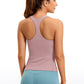 Butterluxe Waist Length Built-in Bra Tank Racerback