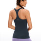 Butterluxe Hip-Length Built in Bra Racerback Tank