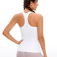 Butterluxe Hip-Length Built in Bra Racerback Tank