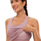 Butterluxe Hip-Length Built in Bra Racerback Tank