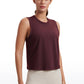 Pima Cotton High Neck Cropped Tank Tops