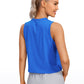 Pima Cotton High Neck Cropped Tank Tops