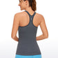 Seamless Ribbed Hip Length Tanks Racerback