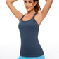 Seamless Ribbed Hip Length Tanks Racerback