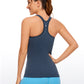 Seamless Ribbed Hip Length Tanks Racerback