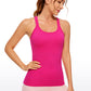 Seamless Ribbed Hip Length Tanks Racerback