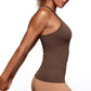 Seamless Ribbed Hip Length Tanks Racerback