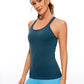 Seamless Ribbed Hip Length Tanks Racerback