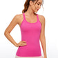 Seamless Ribbed Hip Length Tanks Racerback