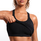 Seamless Ribbed Waist Length Racerback Built in Bra Tanks