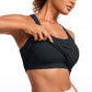 Seamless Ribbed Waist Length Racerback Built in Bra Tanks