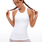 Butterluxe Hip-Length Racerback Tank High Neck