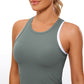 Butterluxe Waist Length Racerback Tank Top High Neck