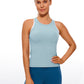 Butterluxe Waist Length Racerback Tank Top High Neck