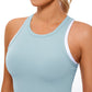 Butterluxe Waist Length Racerback Tank Top High Neck