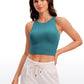 Butterluxe Cropped High Neck Tank Tops Wide Back