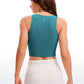 Butterluxe Cropped High Neck Tank Tops Wide Back