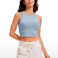 Butterluxe Cropped High Neck Tank Tops Wide Back