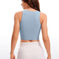 Butterluxe Cropped High Neck Tank Tops Wide Back