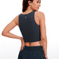 Butterluxe Cropped High Neck Tank Tops Wide Back