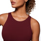 Butterluxe Cropped High Neck Tank Tops Wide Back