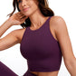 Butterluxe Cropped High Neck Tank Tops Wide Back