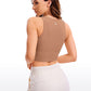 Butterluxe Cropped High Neck Tank Tops Wide Back