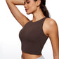 Butterluxe Cropped High Neck Tank Tops Wide Back