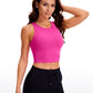 Butterluxe Cropped High Neck Tank Tops Wide Back