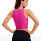 Butterluxe Cropped High Neck Tank Tops Wide Back