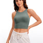 Butterluxe Cropped High Neck Tank Tops Wide Back